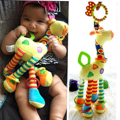 Soft Giraffe with Handbells, Rattles,  Teether Baby Toy
