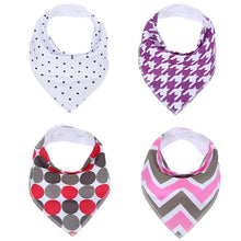Baby Bandana Bibs for Drooling and Teething ( 4 ) Pack Gift Set For Girls And Boys